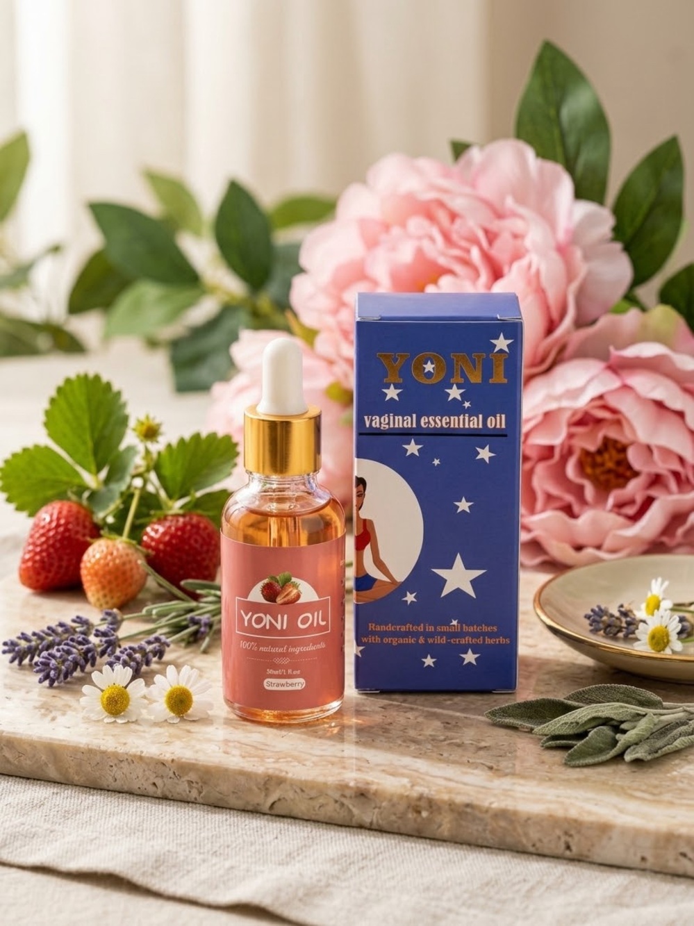 Yoni Oil Vaginal Essential Oil - Strawberry (Pink)